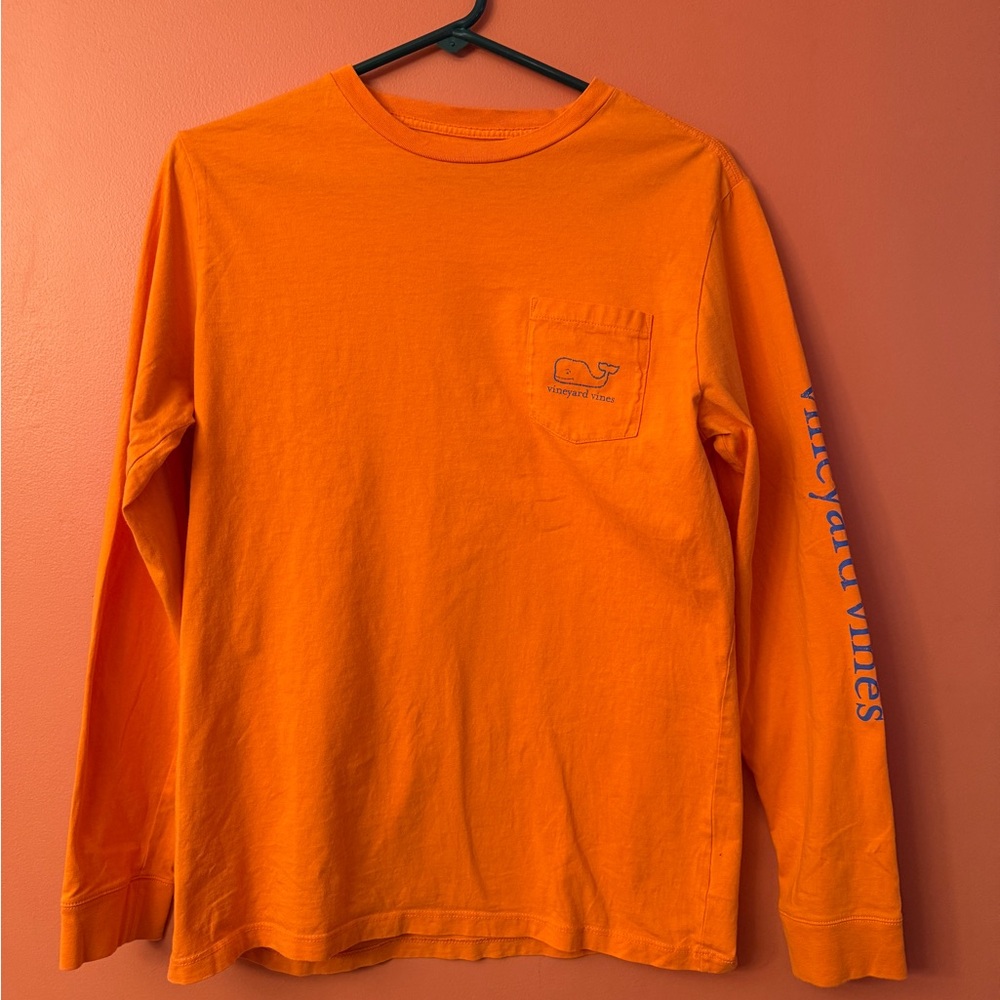 Vineyard Vines Orange Long Sleeve Tee